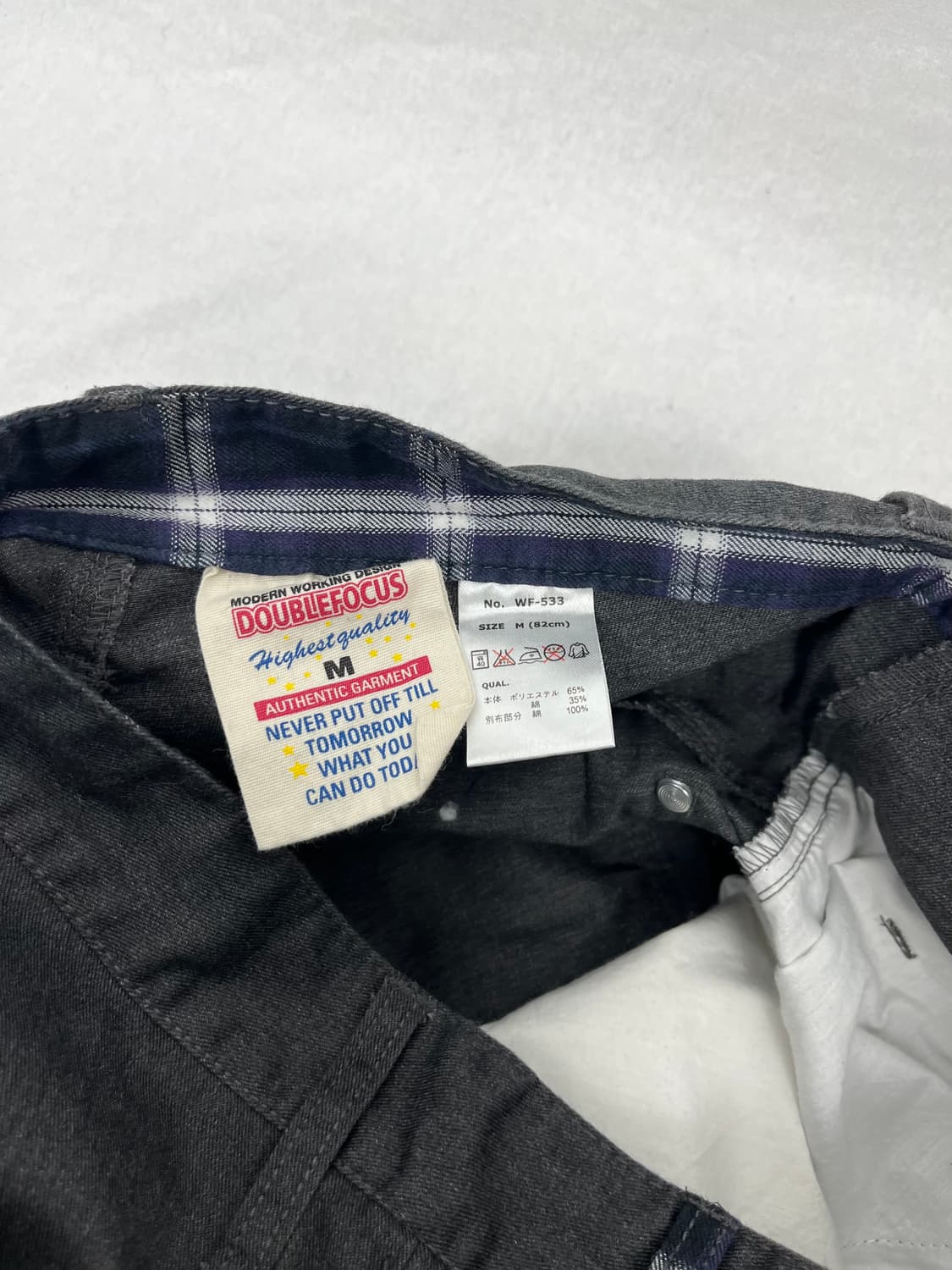 Vintage 더블웨이스트 코튼 팬츠 상품이미지7