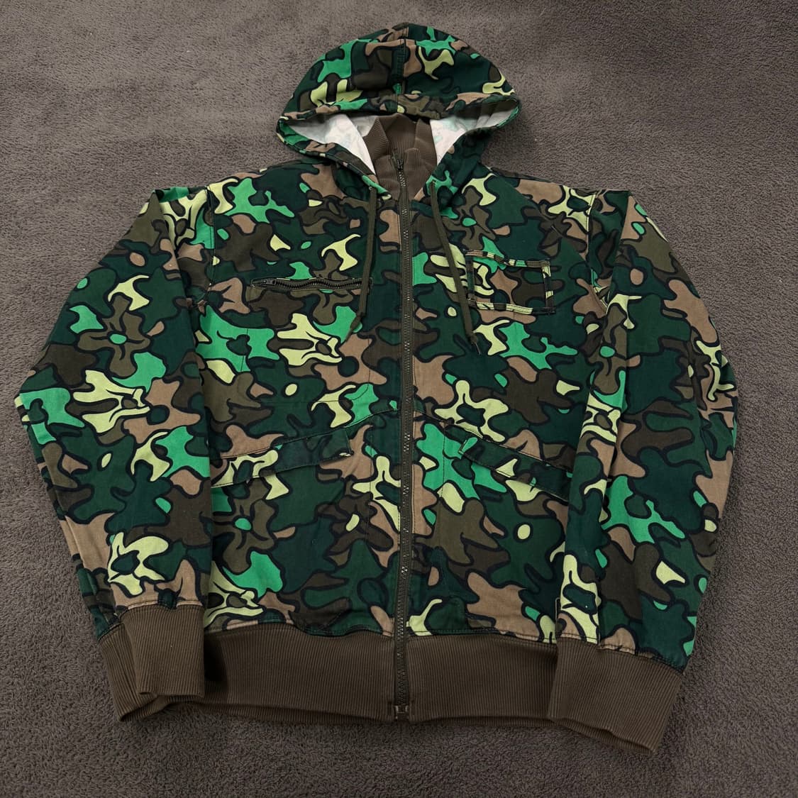 [정품/M] 00s 아디다스 세이프티 카모 트랙 후드자켓 상품이미지3