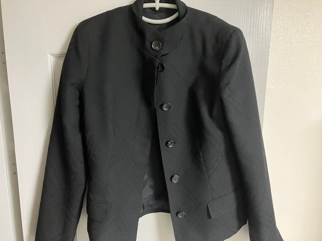 버버리 블랙 체크 자켓 상품이미지2