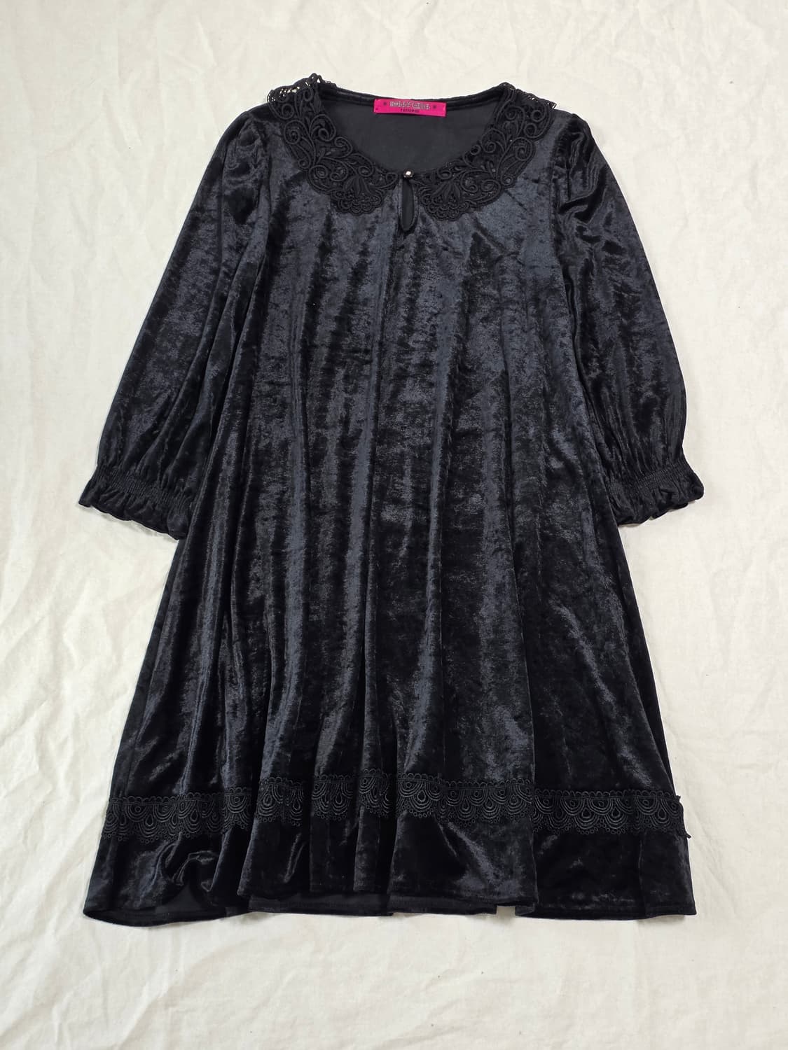 안나수이 돌리걸 일본빈티지 블랙 원피스 상품이미지2