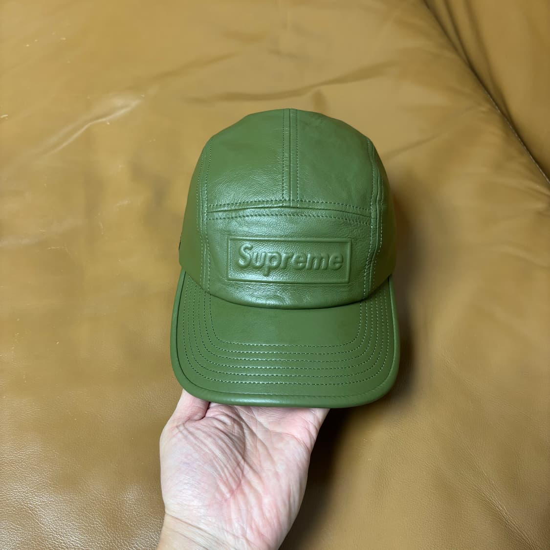 Supreme 슈프림 고어텍스 레더 카키 캠프캡 모자 Goretex 상품이미지2