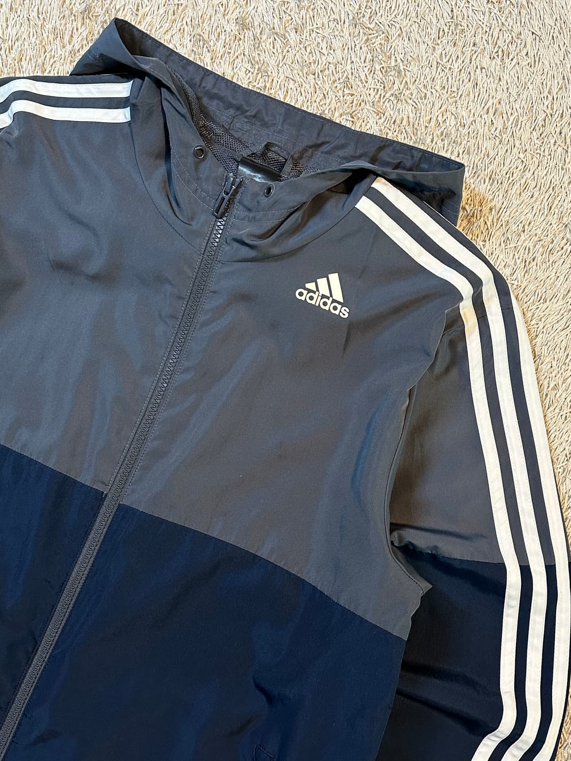 아디다스 삼각로고 사이드라인 배색 후드 바람막이 자켓 상품이미지2