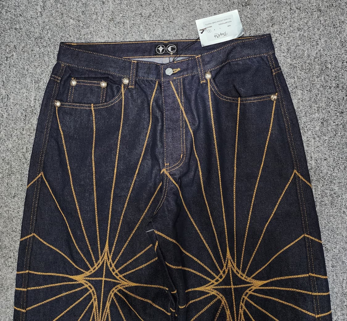 떠그클럽 체인 스티치 인디고 데님 팬츠 청바지 3사이즈 상품이미지3