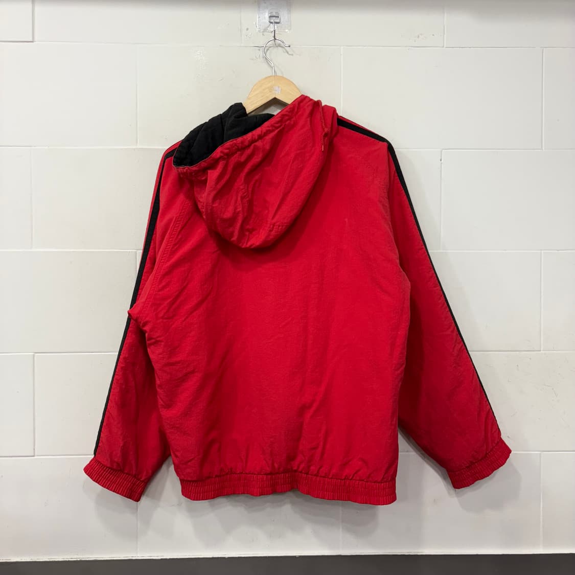 90's 아디다스 올드스쿨 퀼팅 후드 바람막이 자켓 상품이미지6