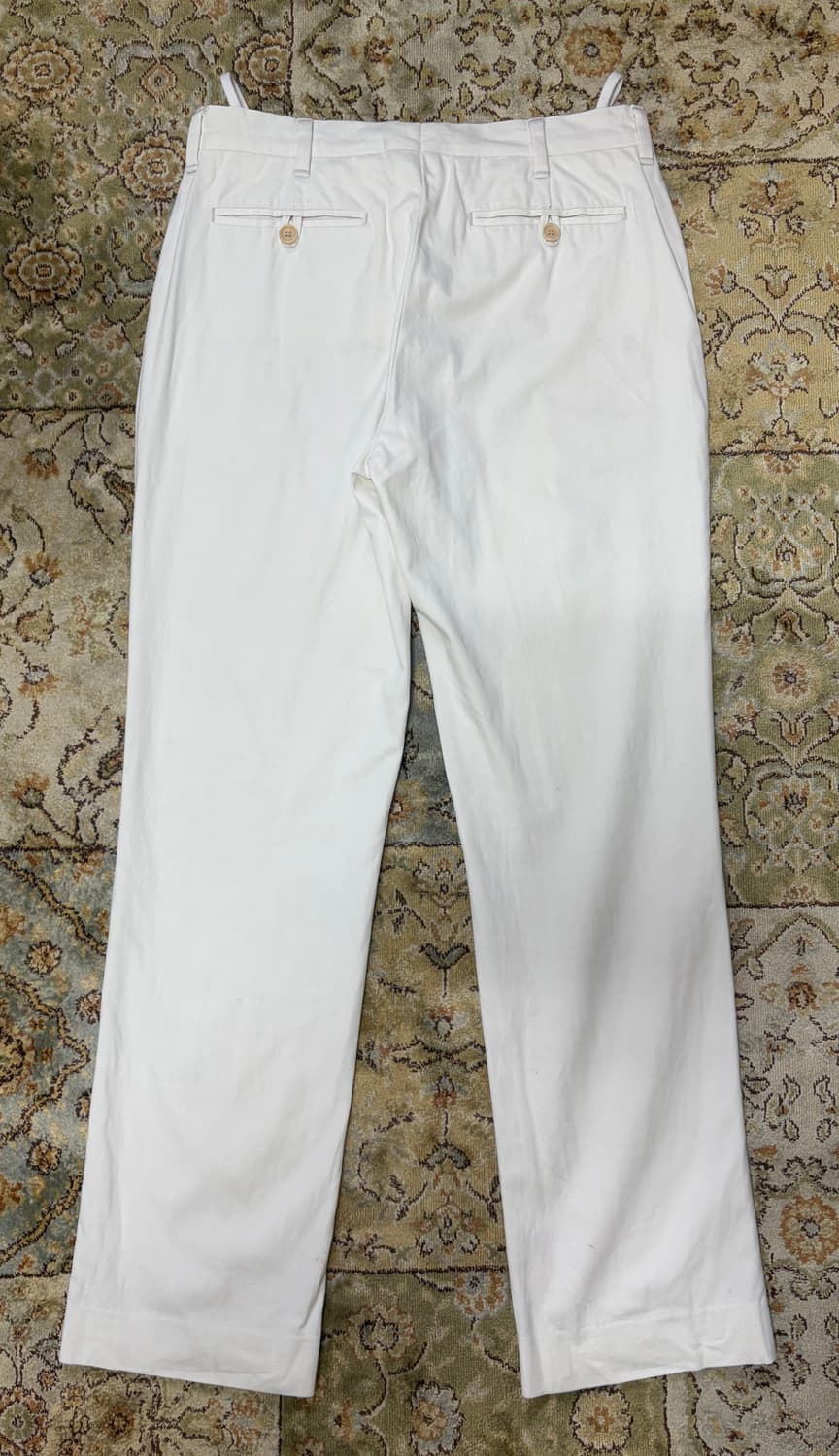 90s 헬무트랭 아카이브 몰스킨코튼 밀리터리 화이트 트라우저 상품이미지6