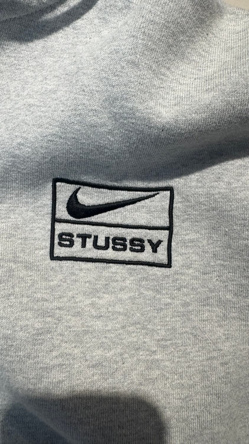 나이키 x 스투시 풀 집 플리스 후드 그레이 헤더 상품이미지3