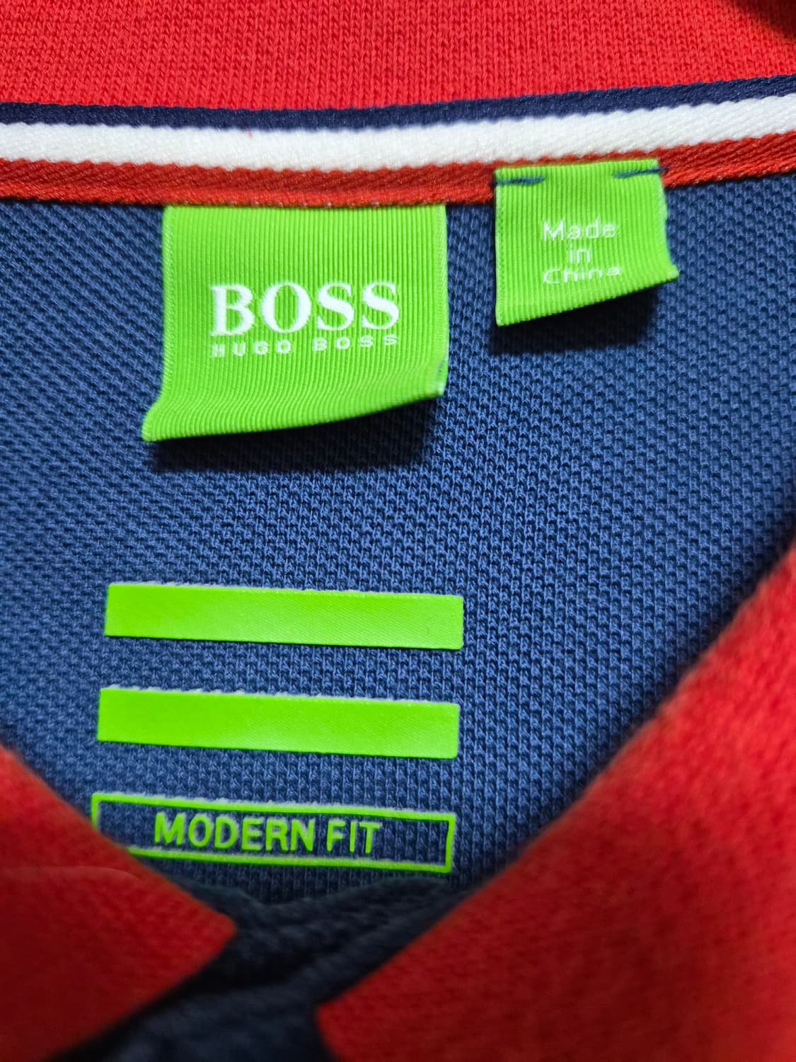 휴고보스Boss 프랑스 월계수 로고 반팔카라티 2XL사이즈 - T105 상품이미지4