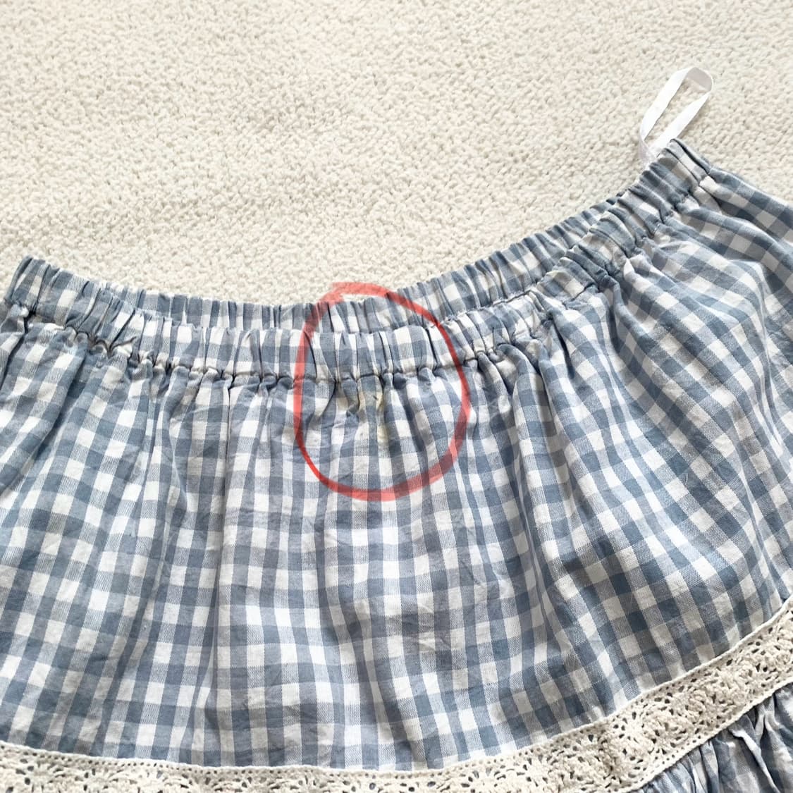 베이비블루 깅엄체크 러블리 큐롯팬츠 상품이미지2