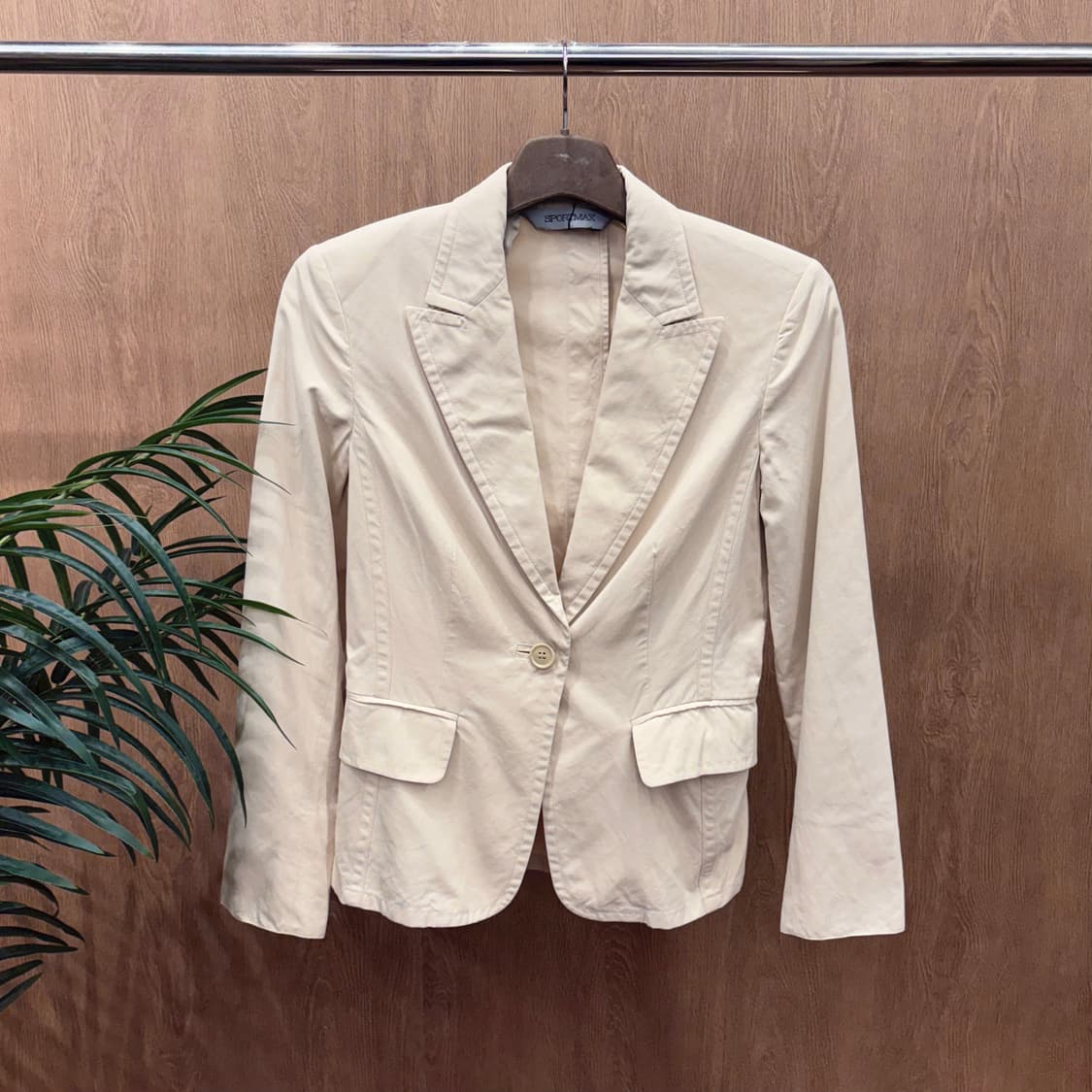 막스마라 스포트막스 코튼 블레이저 싱글 버튼 디테일 레귤러핏 아이보리 상품이미지1