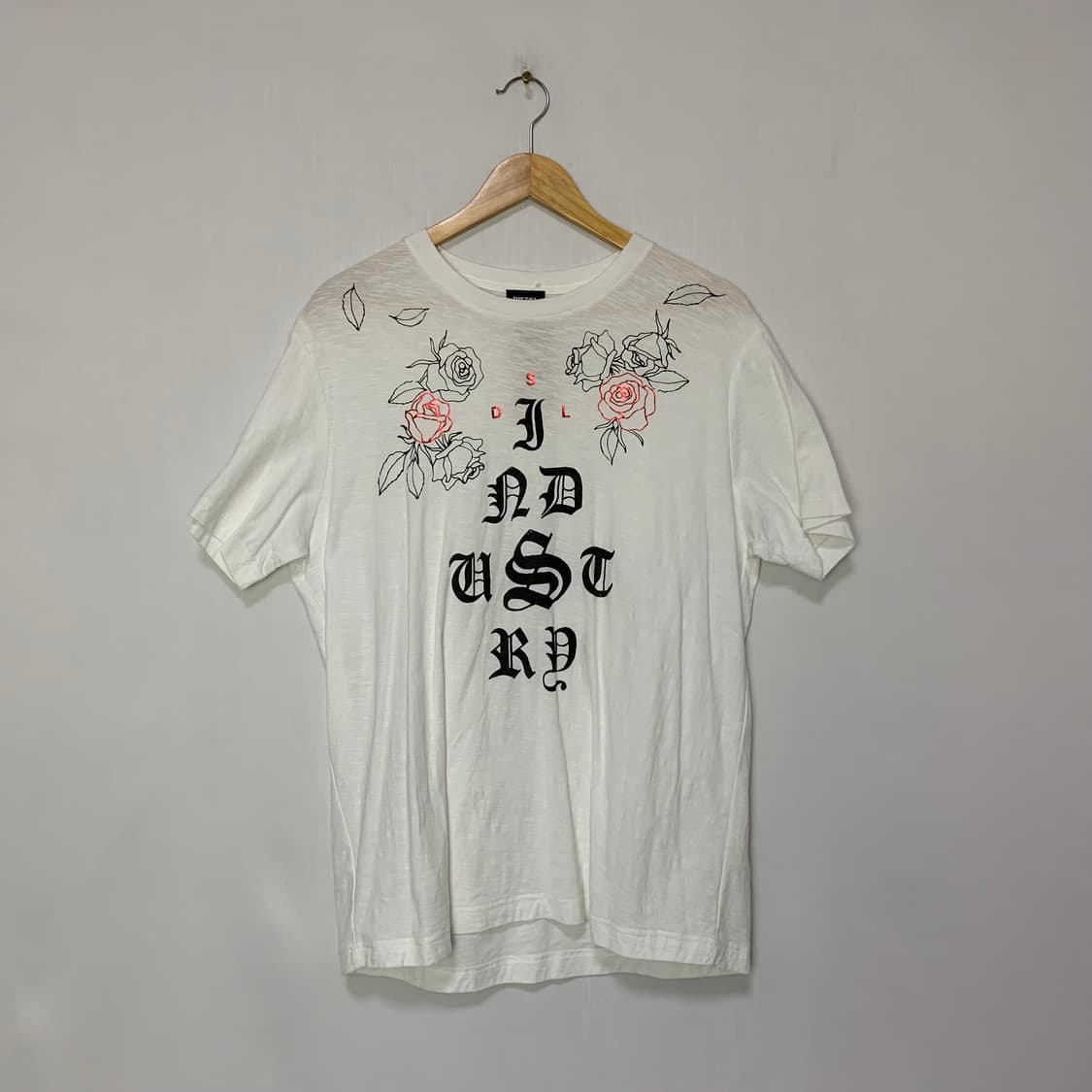 DIESEL 디젤 화이트 플라워 프린팅 반팔 빈티지 티셔츠 상품이미지1