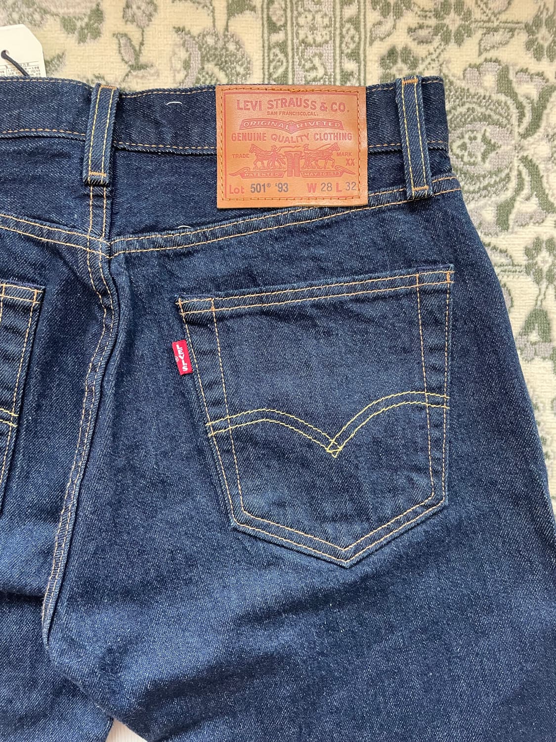 리바이스 501 93 프리미엄 데님 진 청바지 허리 28 기장 32 새상 상품이미지1