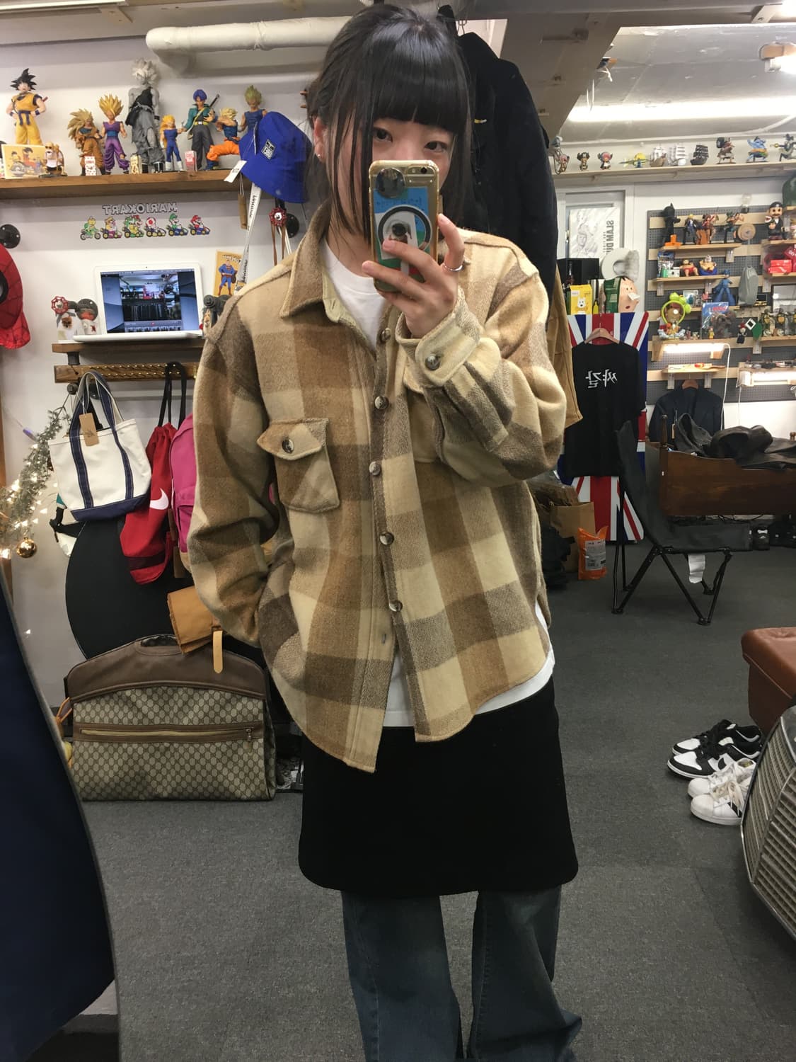 70s Woolrich 울리치 체크 울 셔츠 자켓 상품이미지1