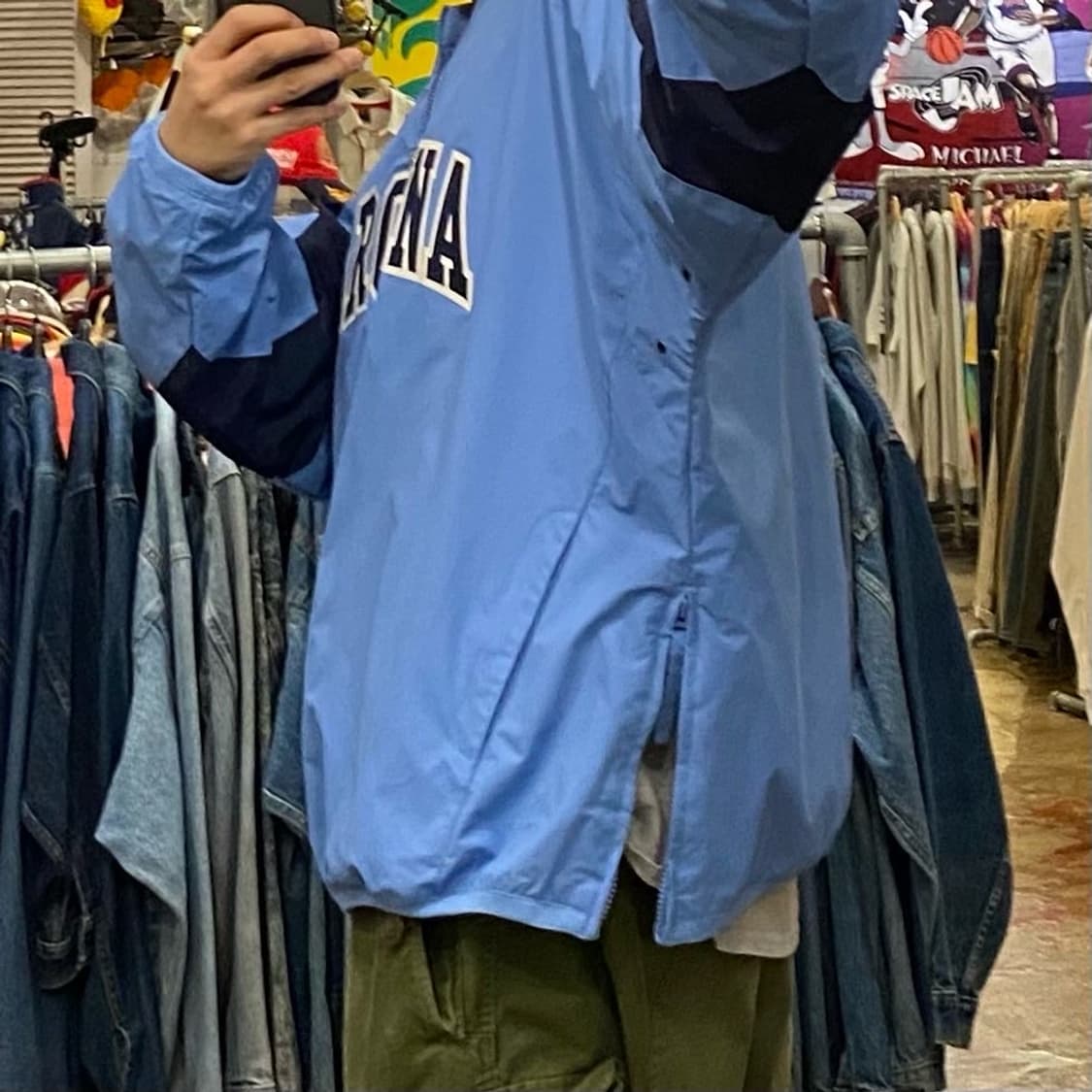 새상품90s 마제스틱 노스캐롤라이나 UNC 아노락바막 상품이미지4