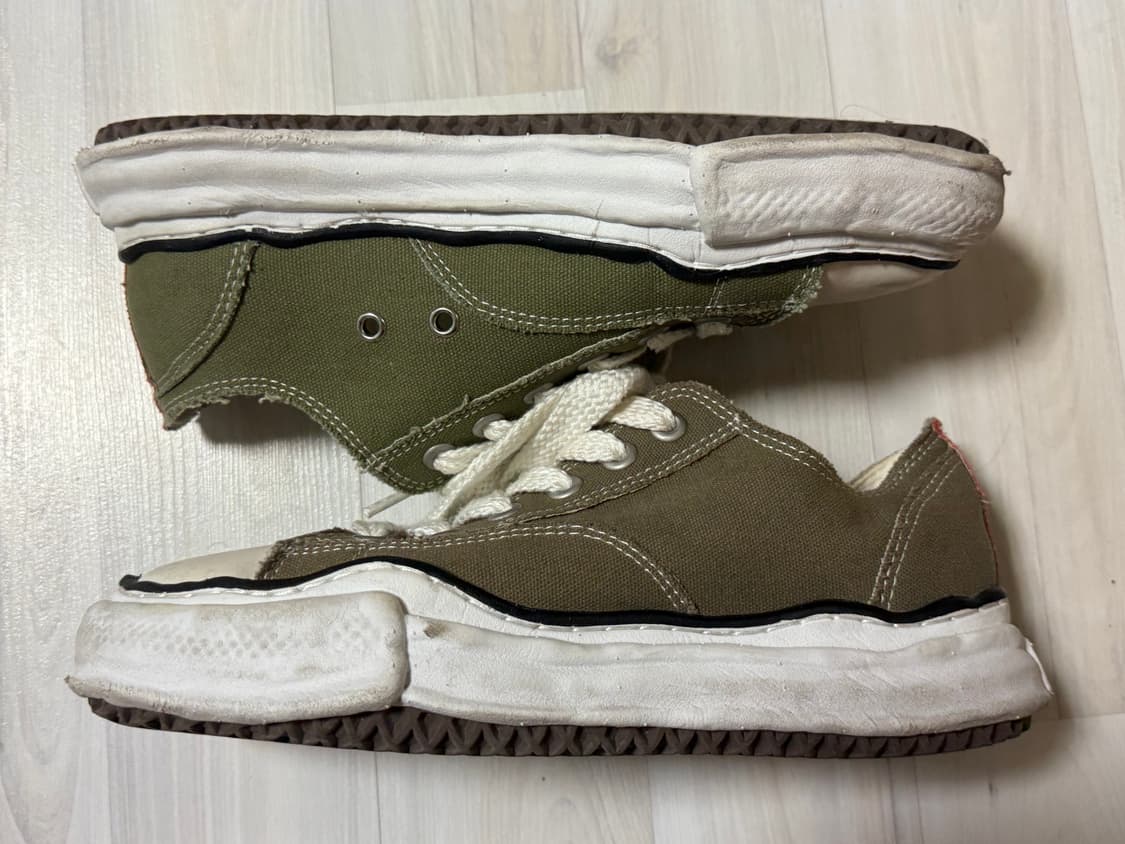 메종 미하라 야스히로 x 나이젤 카본 로우 컷 스니커즈 아미 그린 41 상품이미지6