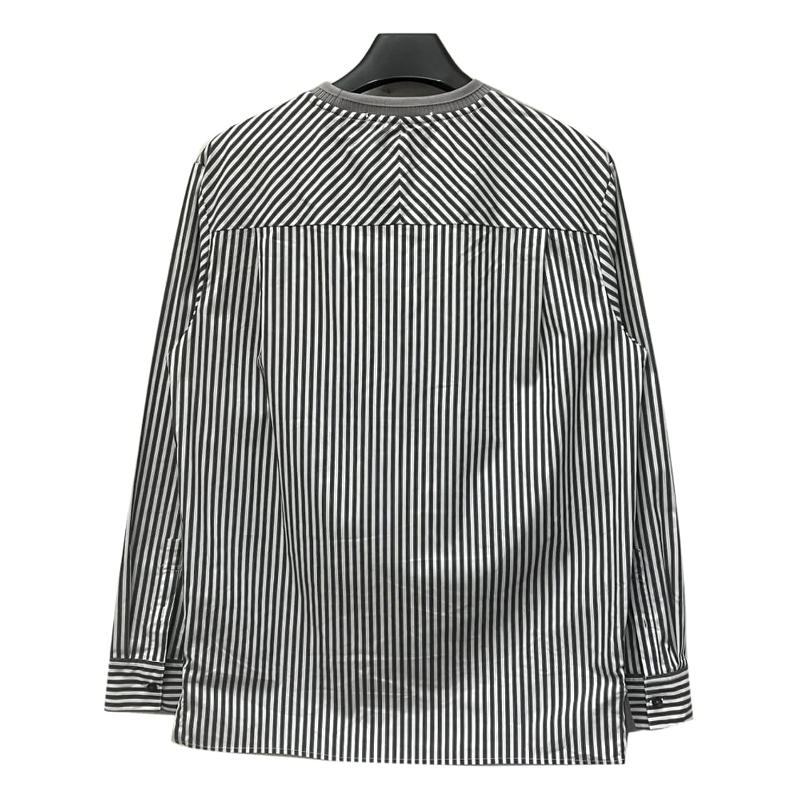 지오송지오 셔츠 배색 라운드넥 니트 100 상품이미지2