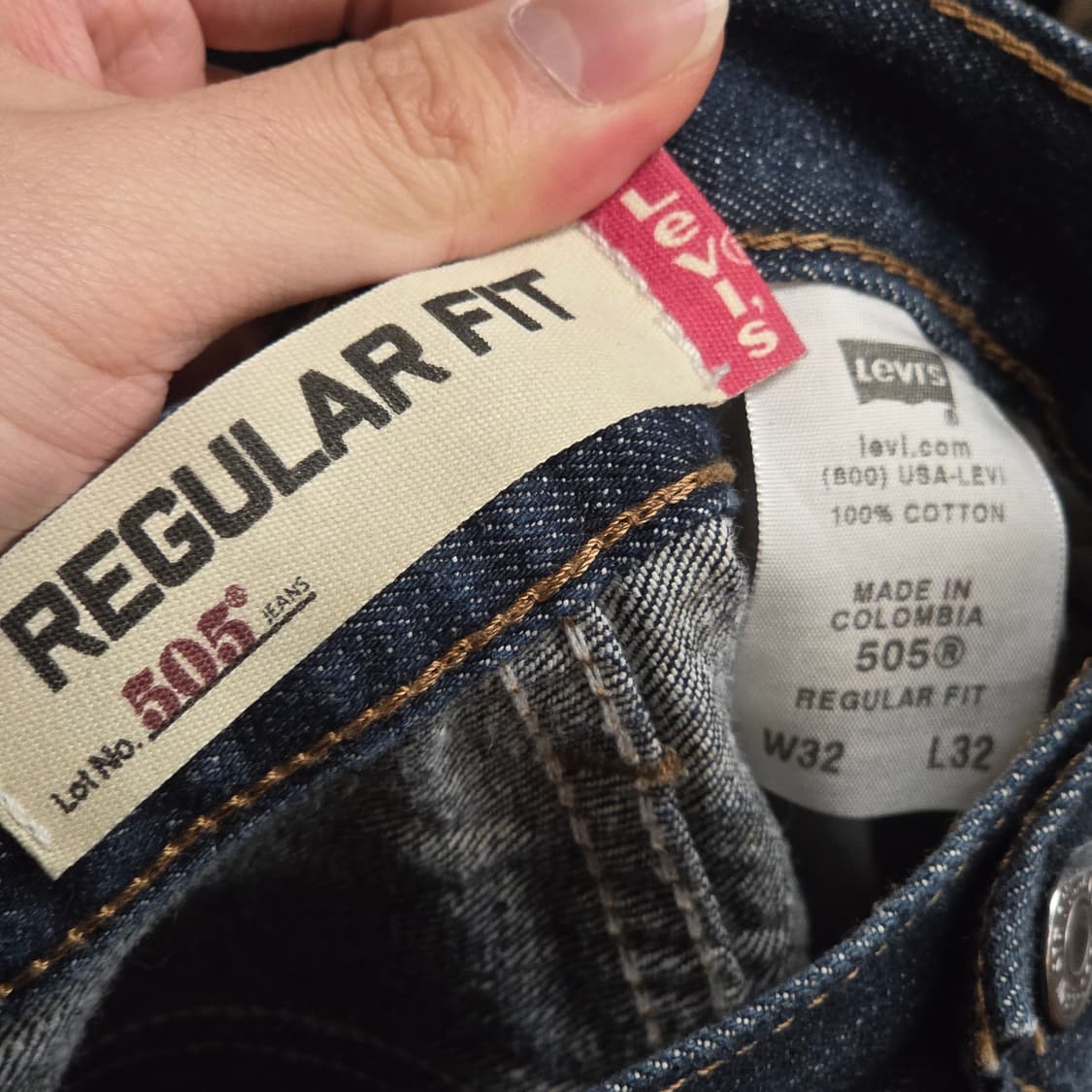 리바이스 505 진청 데님 팬츠 상품이미지8