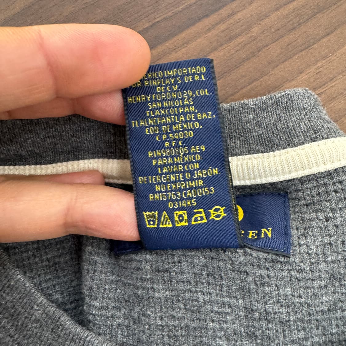 M 폴로 랄프로렌 와플 라운드 쭉티 긴팔 티셔츠  상품이미지5