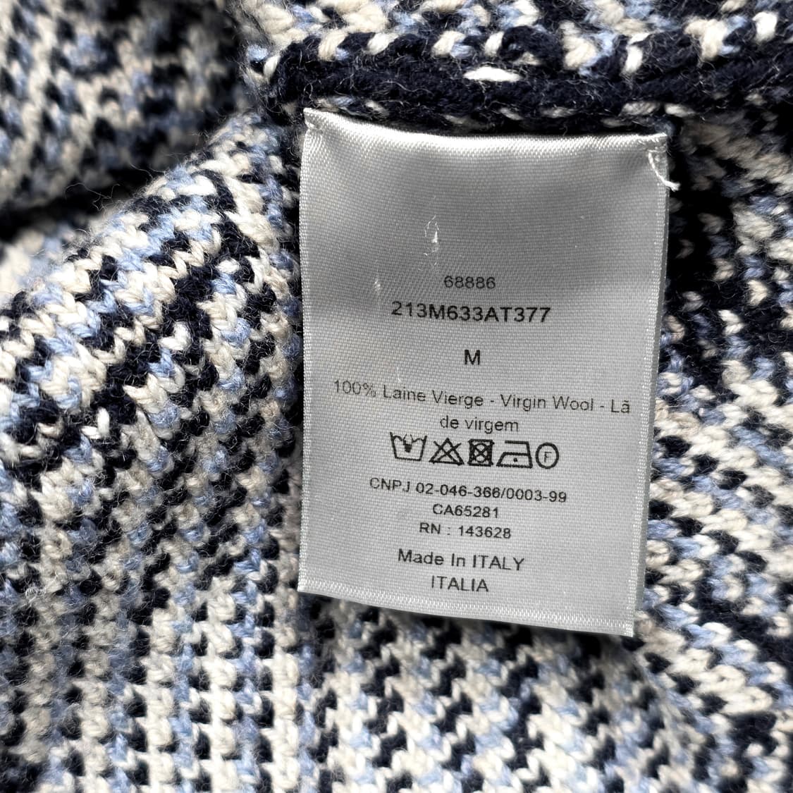 디올 오블리크 타탄체크 하이넥 니트 상품이미지5