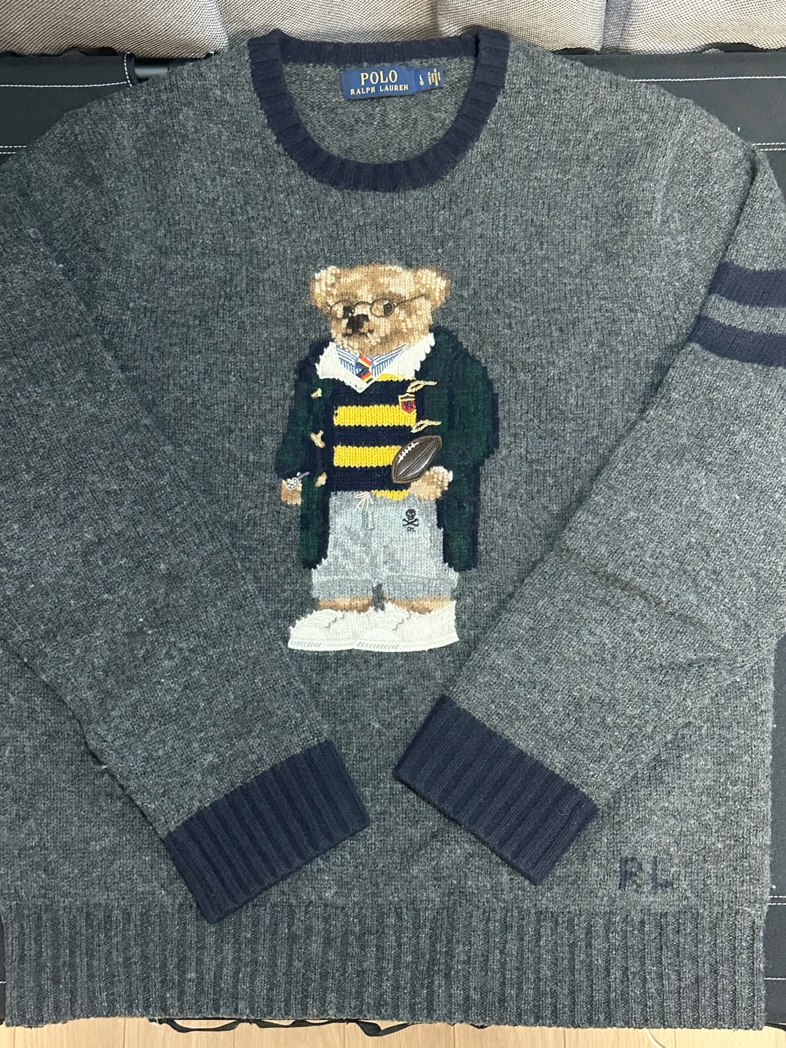 폴로 랄프로렌 해리포터 베어 럭비니트 그레이 상품이미지3