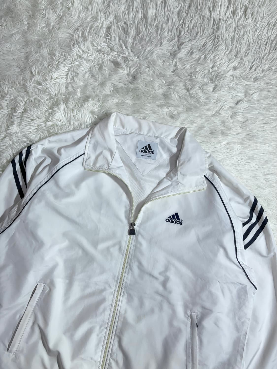 아디다스 90‘s 화이트 오버핏 바람막이  상품이미지3
