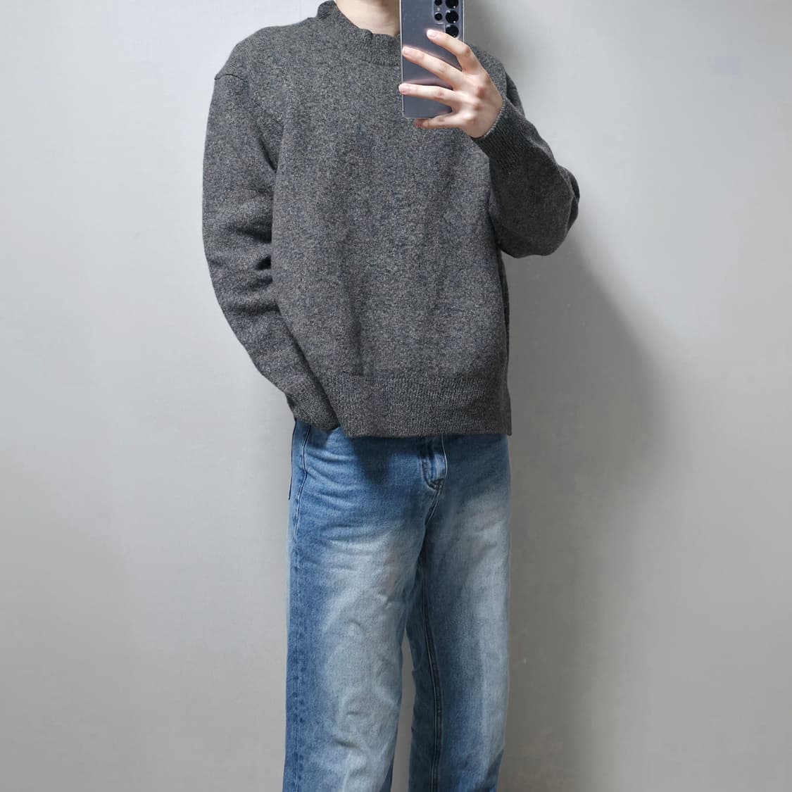 노낫트(nonotte) 야크울 니트 그레이 (Free) 상품이미지6