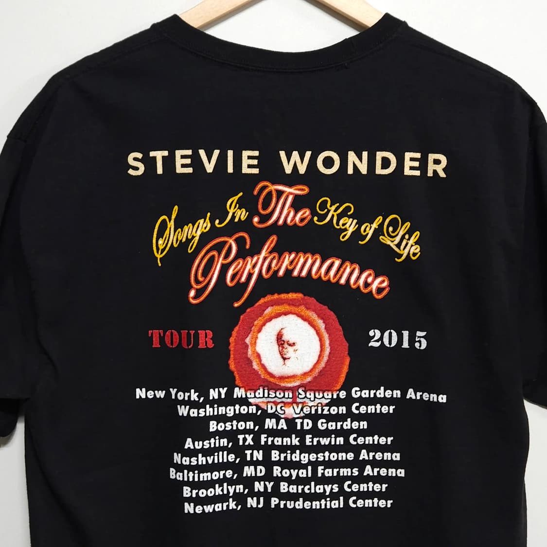 95~100)스티비원더 STEVIE WONDER 투어 프린트 반팔 상품이미지5