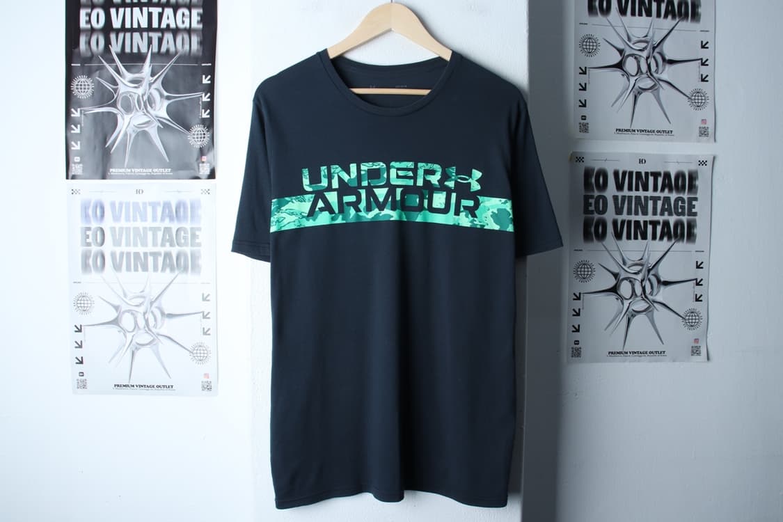 (L-XL) 언더아머 반팔 티셔츠 빅로고 차콜 올드스쿨-H30790 상품이미지2