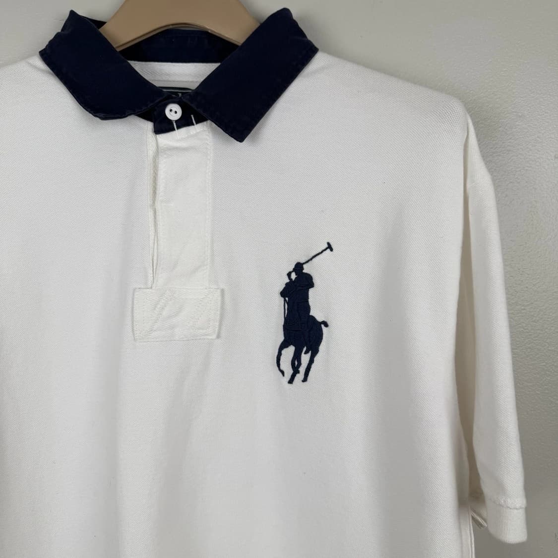 폴로 랄프로렌 빅포니 카라티 화이트 네이비 상품이미지2