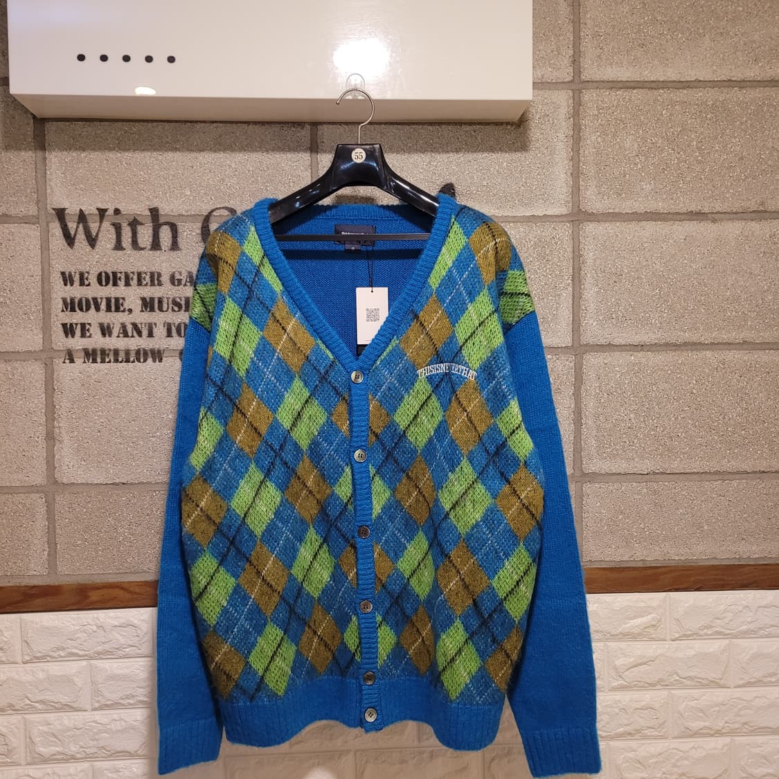 디스이즈네버댓 아가일 가디건 M 상품이미지1