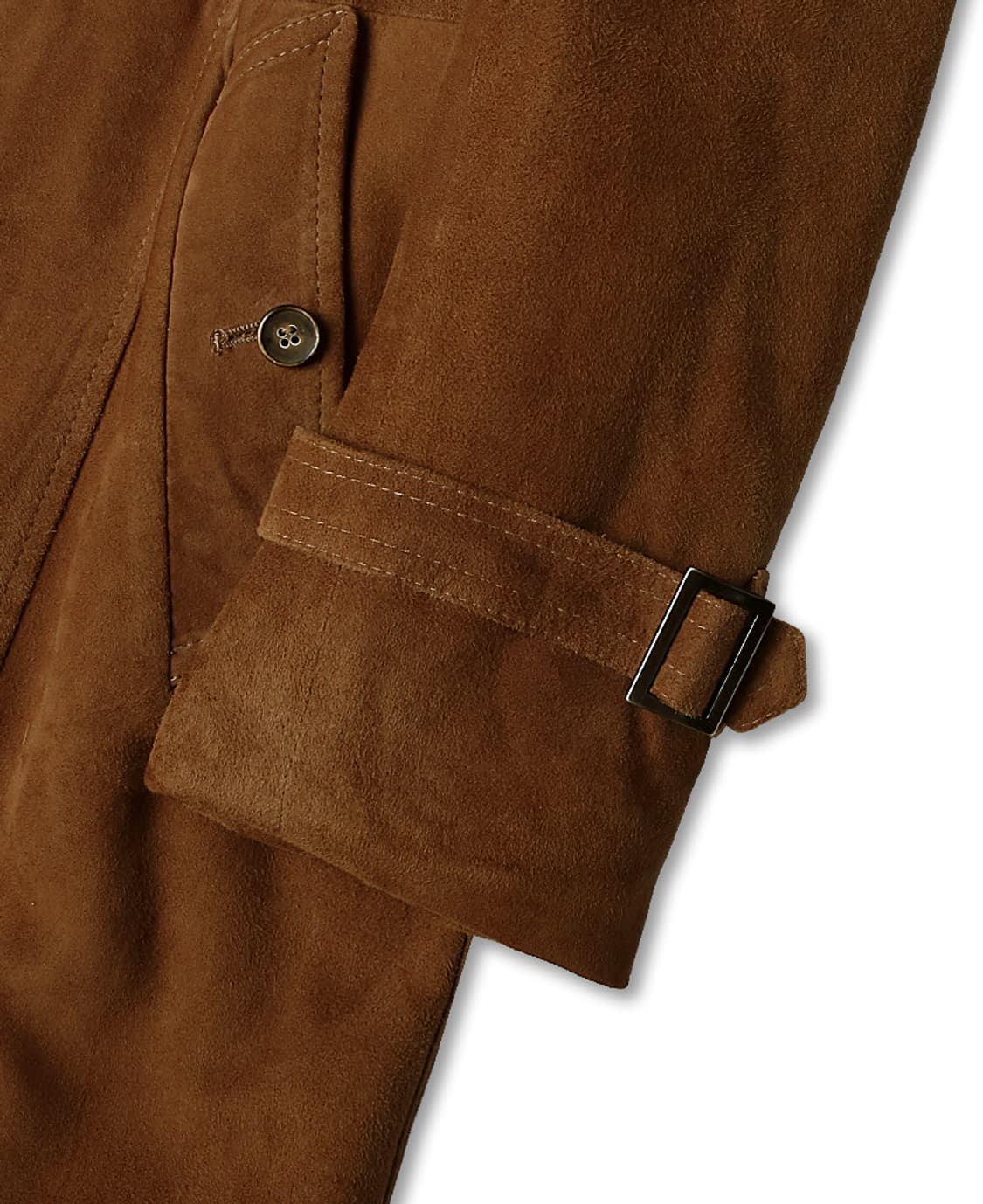 엠메띠 [Emmeti] 무통 카멜 염소 가죽 스웨이드 벨트 더블 코트 상품이미지5