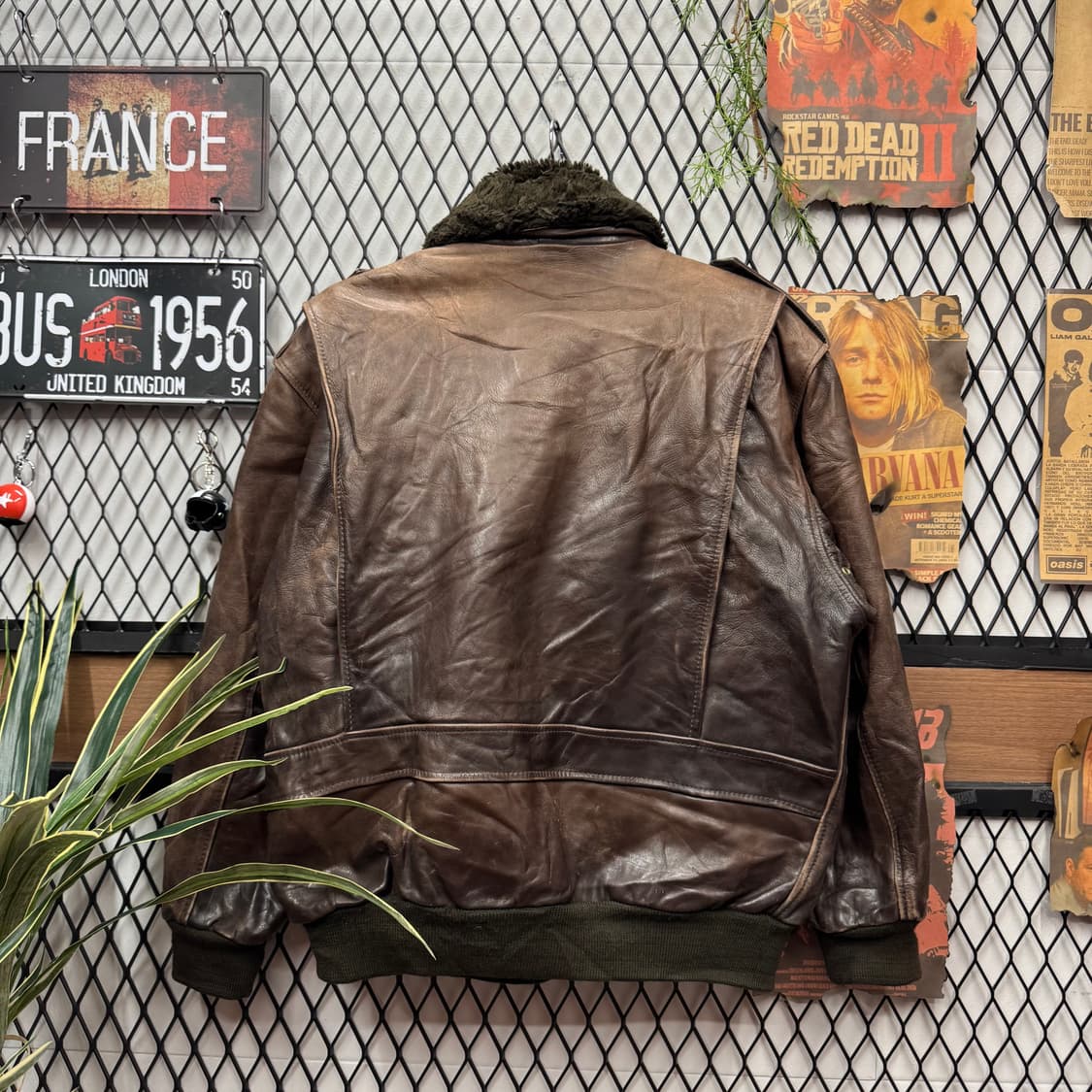 00s REDSKINS 빈티지 타입 B 32 플라이트 자켓 브라운 상품이미지2