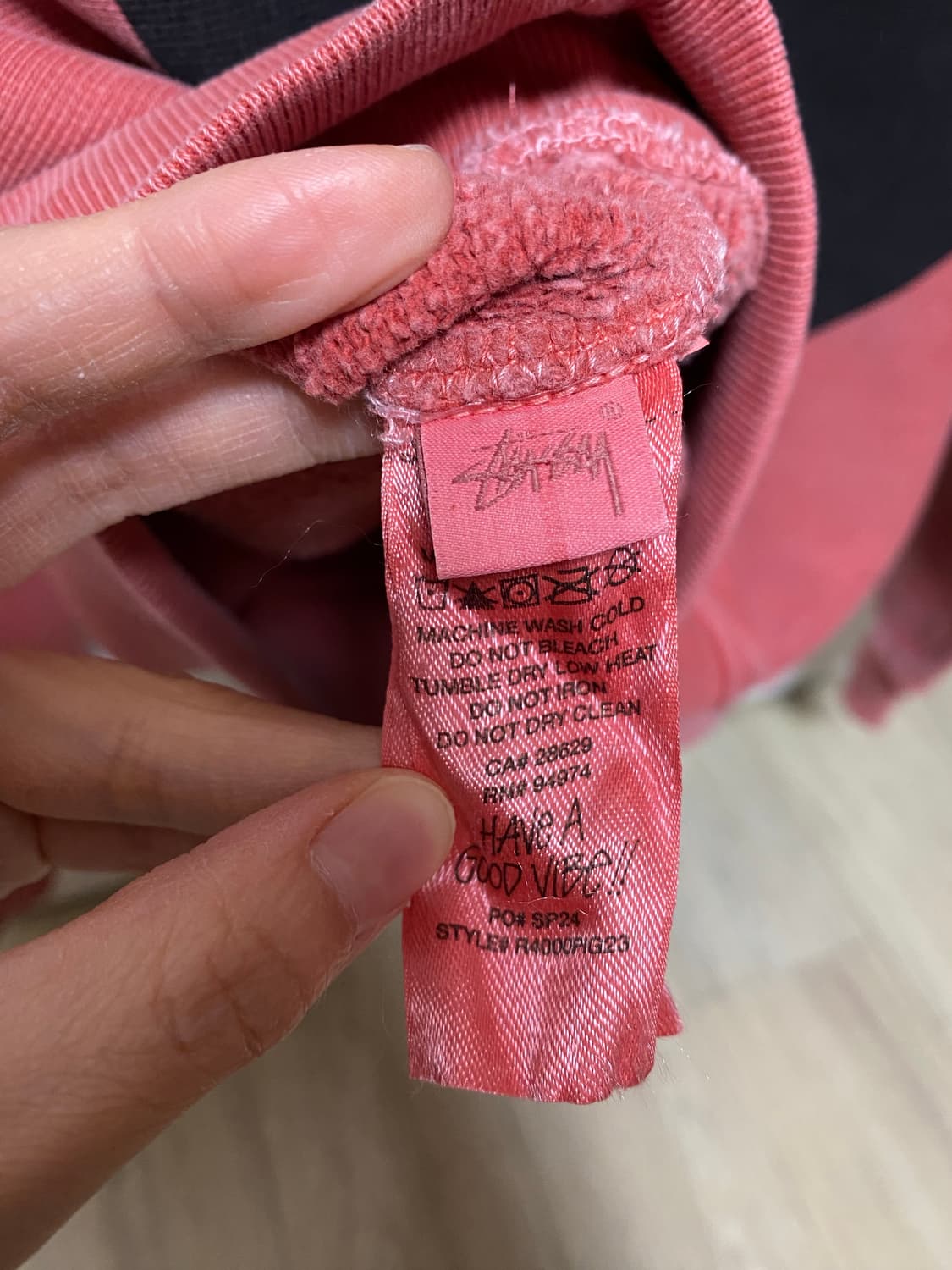 스투시 8볼 후드 피그먼트 구아바컬러 상품이미지8