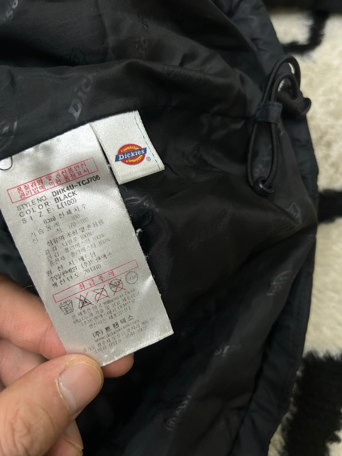 [L]디키즈 경량 패딩 자켓/블랙 상품이미지6