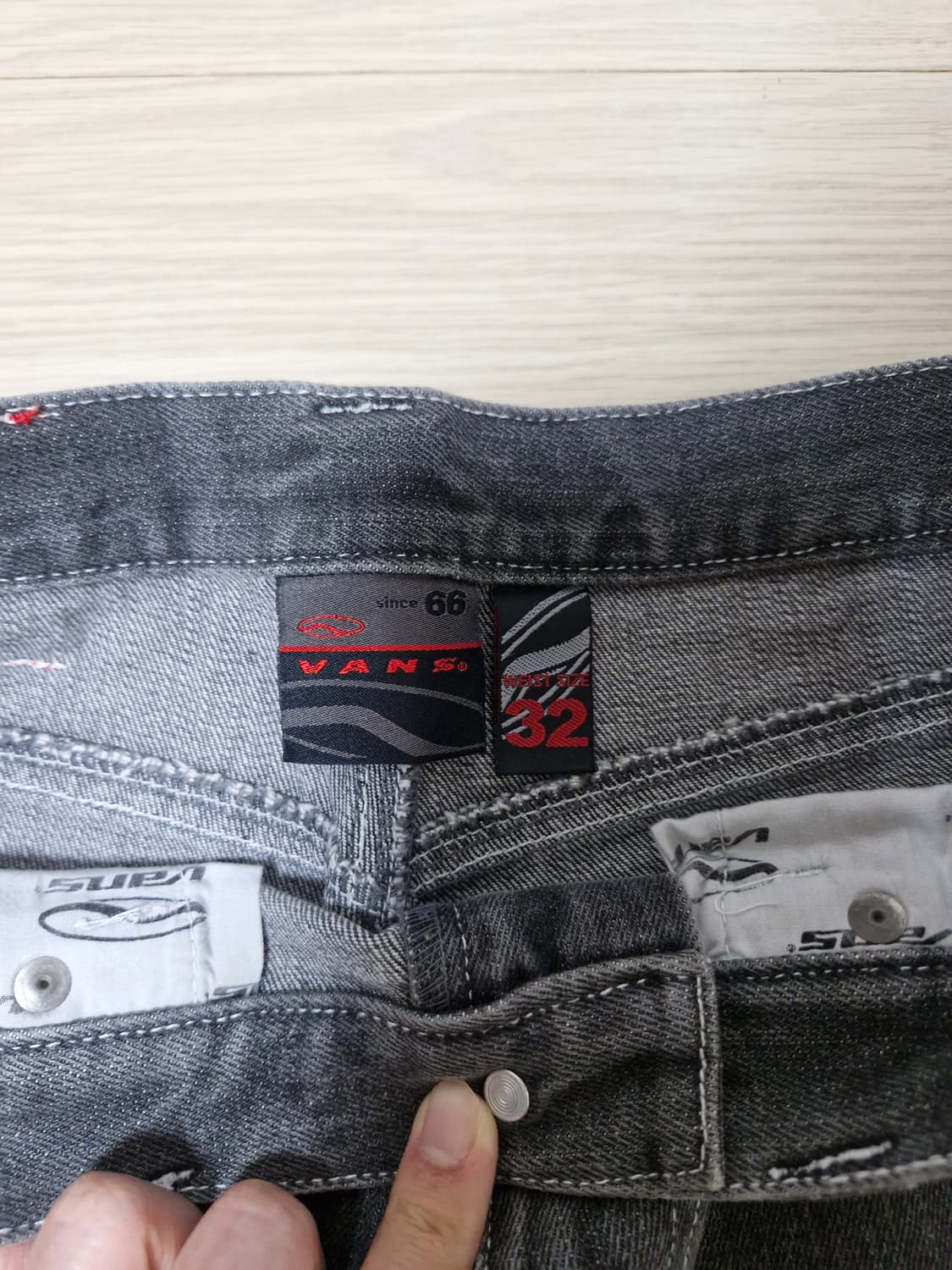 [32] 00s vans 사이드 라인 블랙 배기진 상품이미지4