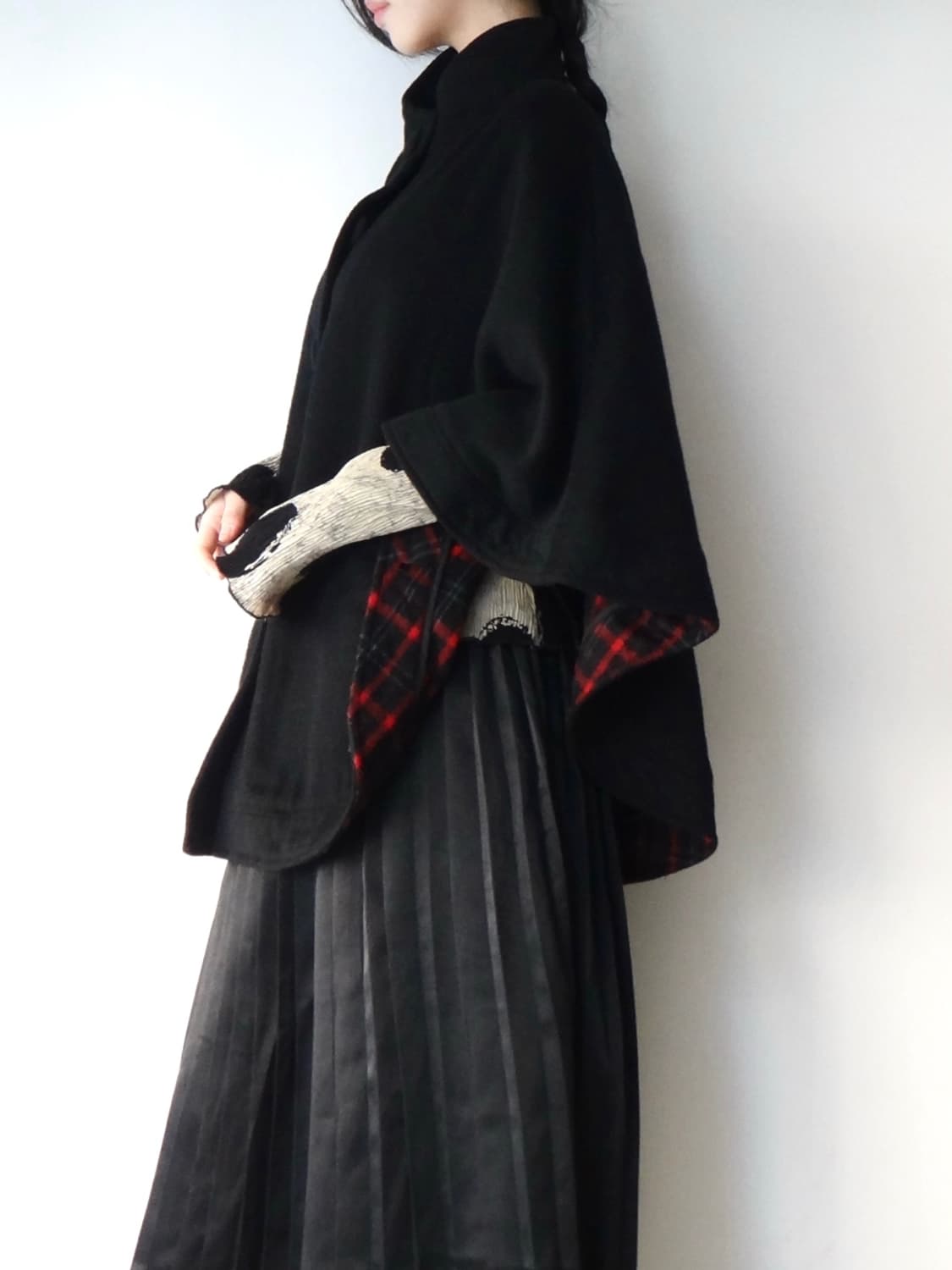 Wide 4 button poncho coat / 판초 코트 상품이미지8