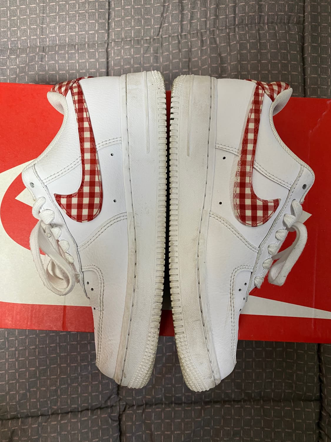 나이키 에어포스1 체크 깅엄 레드 235 상품이미지6