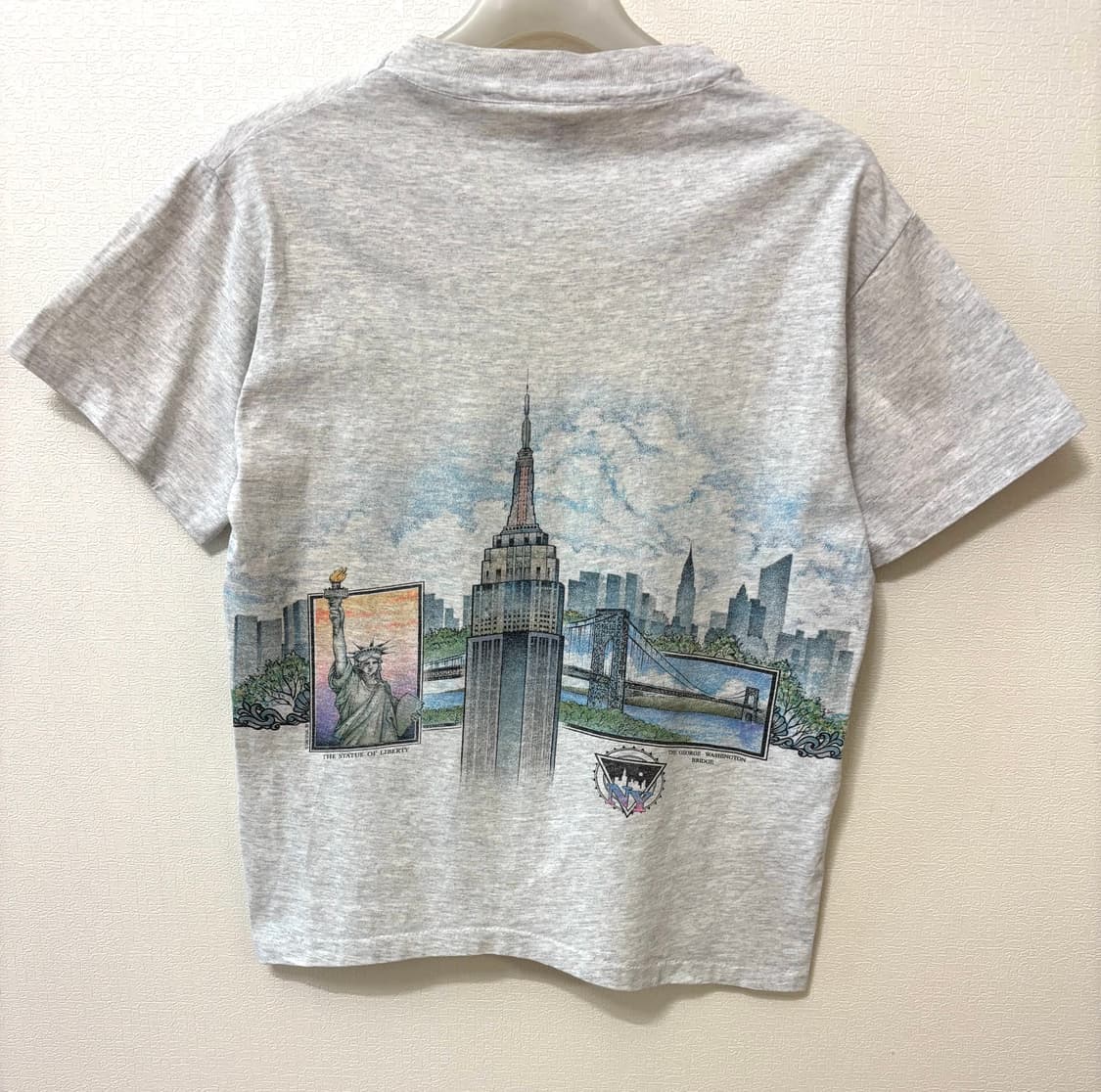90s USA VTG 뉴욕 스테이트 엠파이어 빌딩 아트 티셔츠 M 상품이미지5