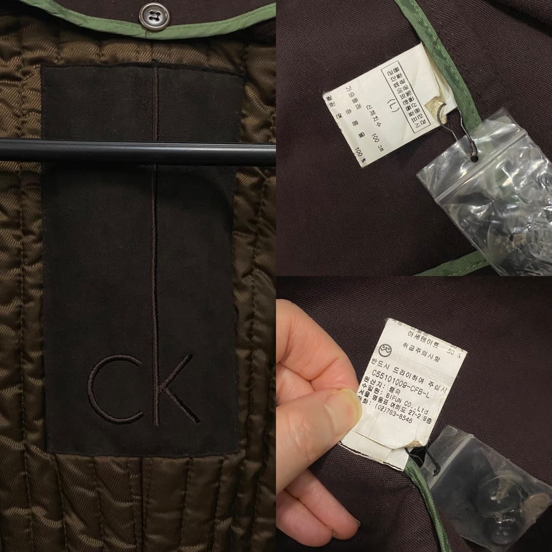 캘빈클라인 누빔내피 견장 로브 코트 상품이미지7