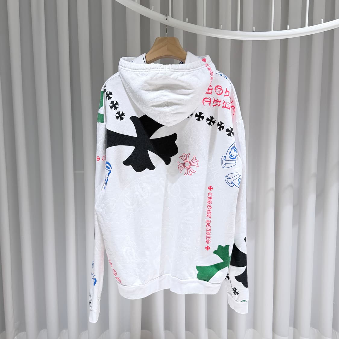 (A/XL) / 크롬하츠 스텐실 화이트 후드집업 상품이미지4