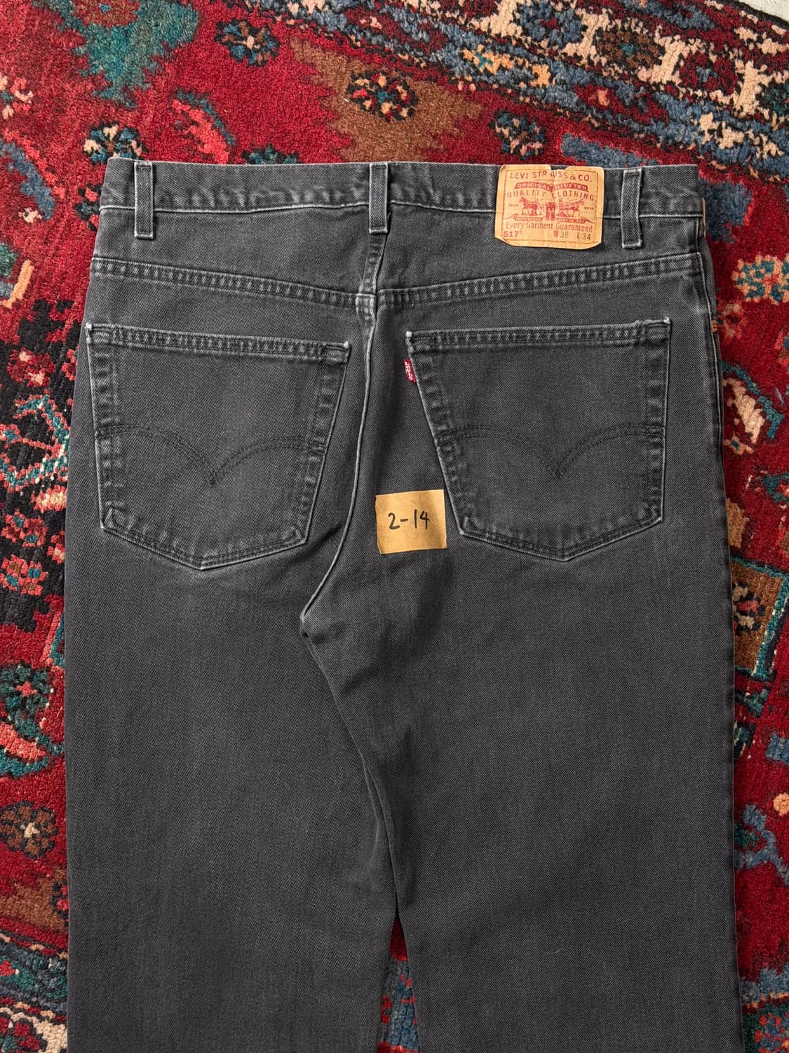 90's USA Made 빈티지 리바이스 517 블랙 부츠컷 상품이미지6