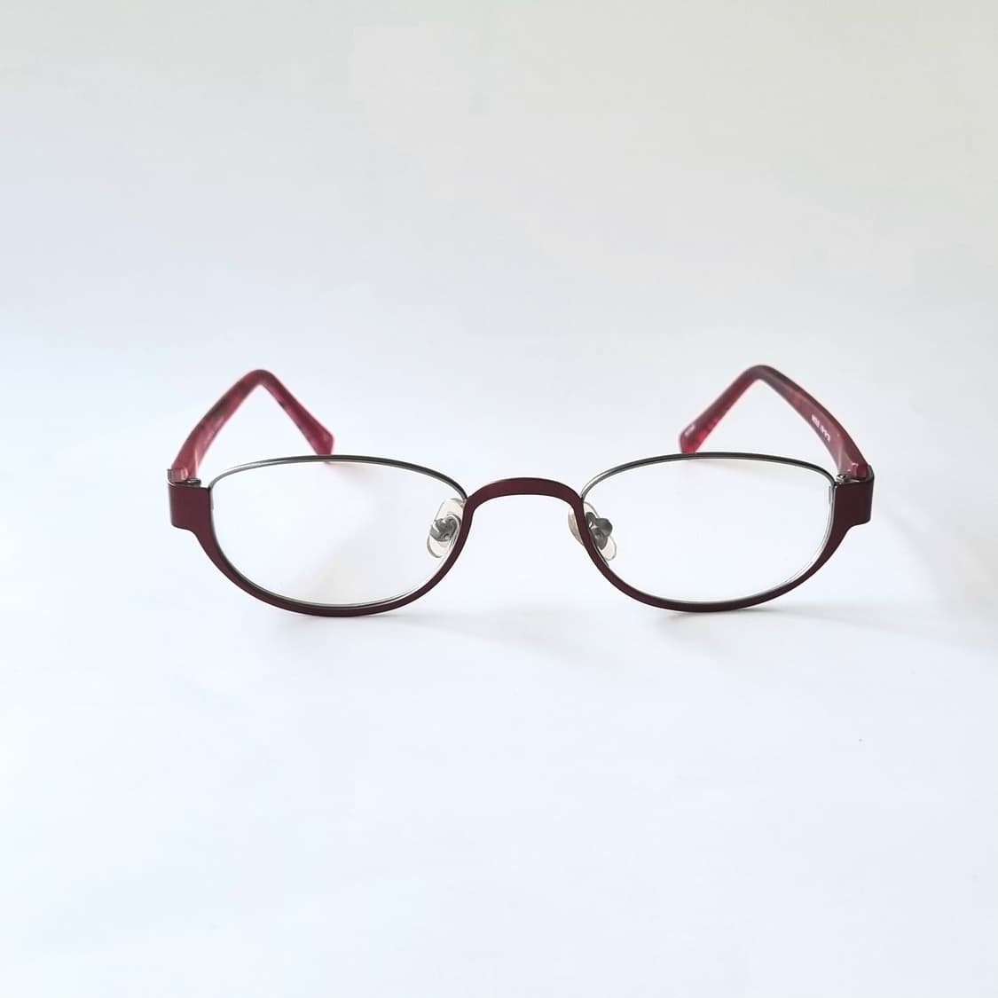 데드스탁 지적인 무드 와인 컬러 타원형 안경테 650 상품이미지1
