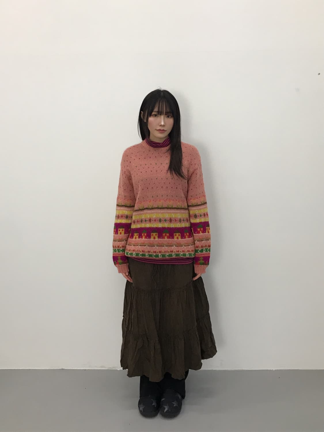Benetton Coral Pink Italy Fair Wool Knit 상품이미지2