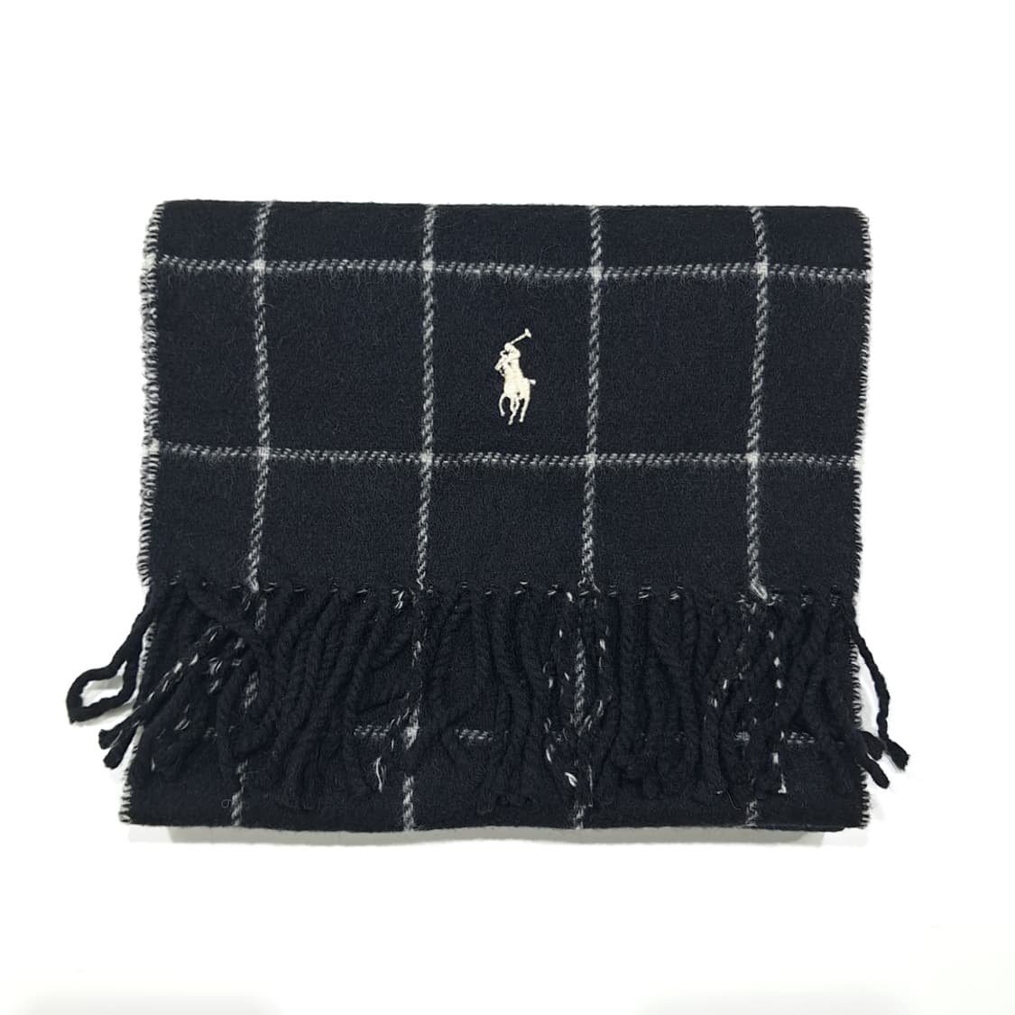 MX459 폴로 블랙 윈도우페인 헤링본 머플러 목도리 상품이미지7