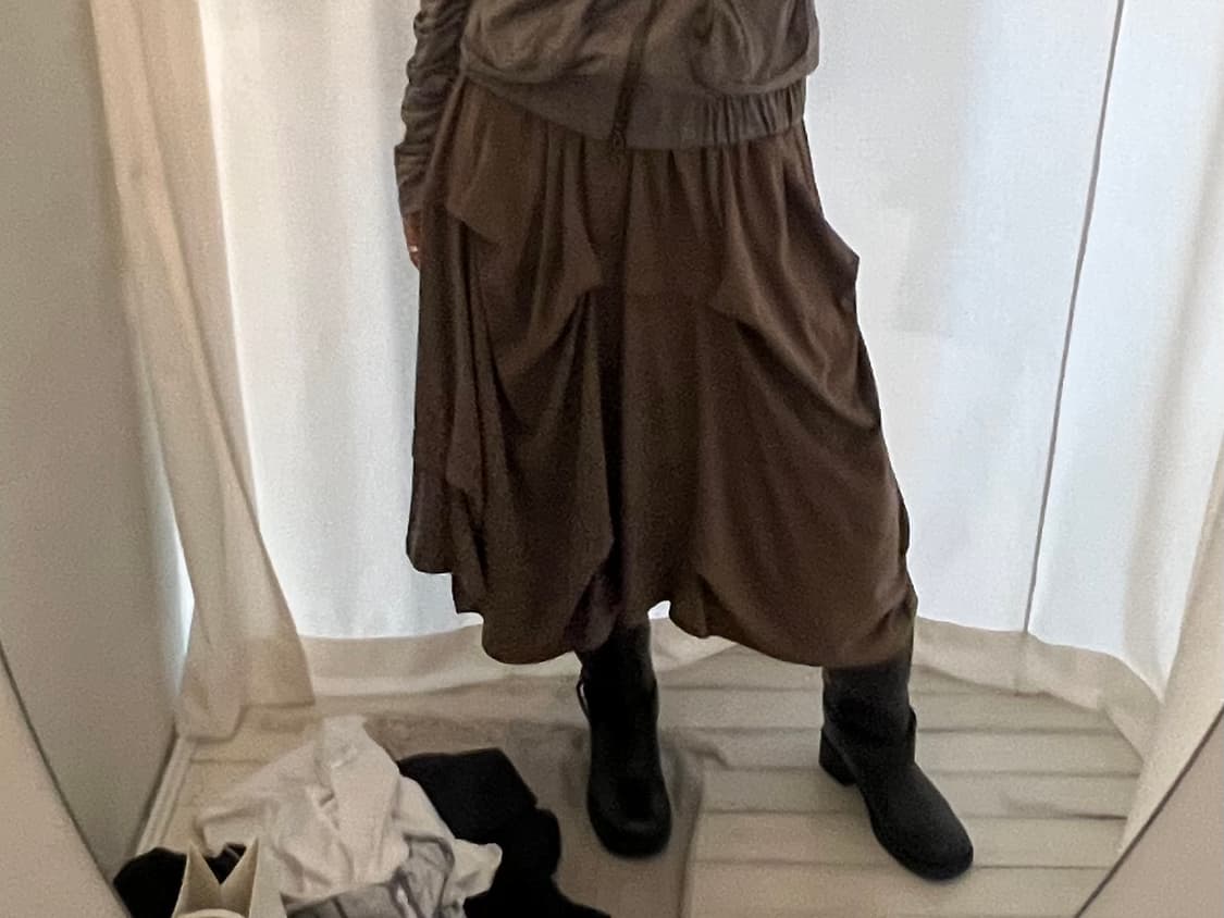 vintage drape long skirt 상품이미지1