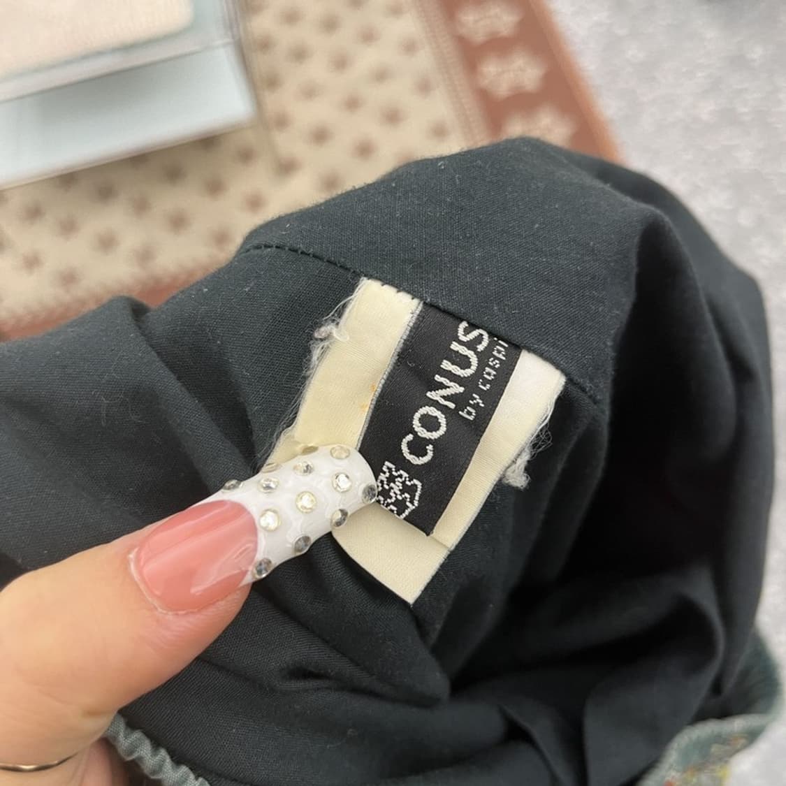 빈티지 모리 코지걸 보헤미안 패턴 미디 롱스커트 33인치 C10439 상품이미지5