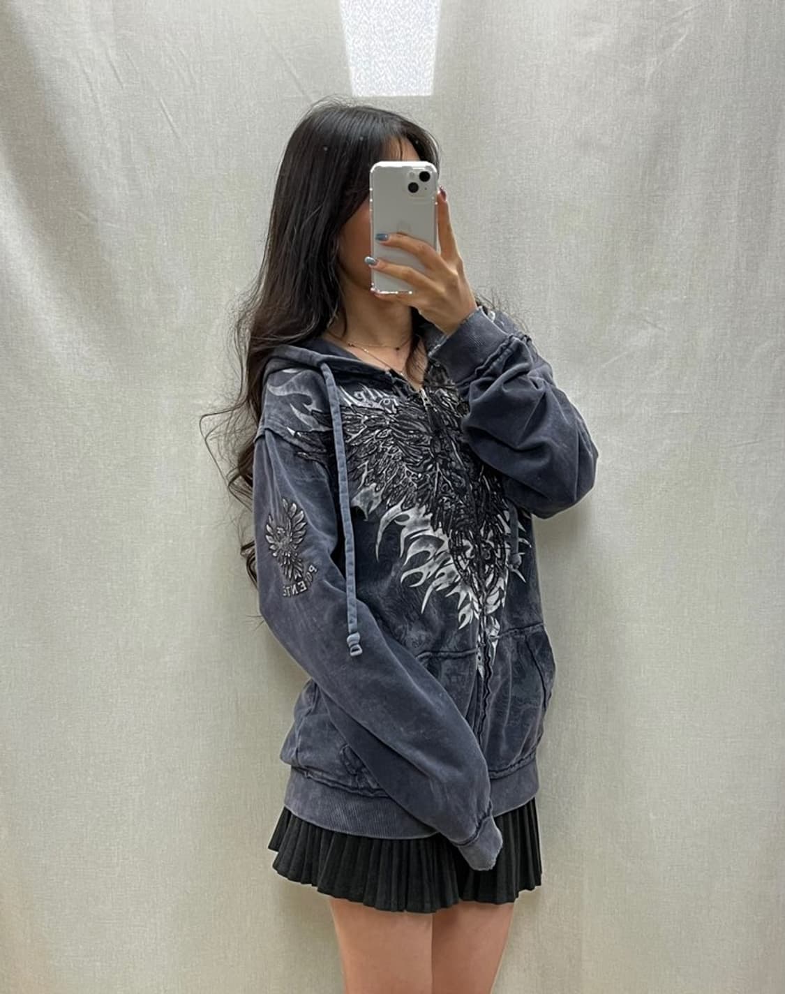 빈티지 프린팅 후드 집업/#3526 상품이미지1