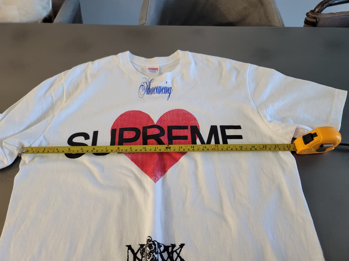 슈프림 어나운싱 티셔츠 화이트-25SS(L size+S size 2장) 상품이미지2