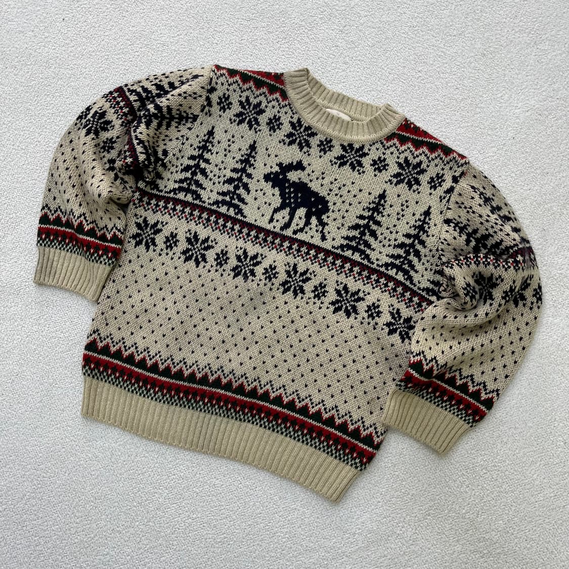 실측확인 알로하 노르딕 니트 0325M 상품이미지1