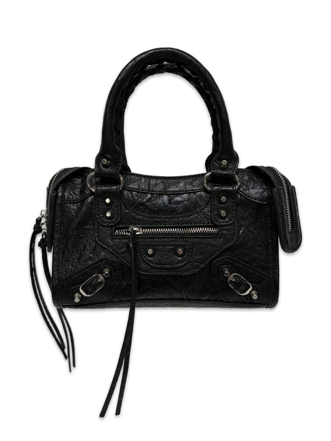 빈티지 블랙 스퀘어 핸드 모터백 상품이미지1