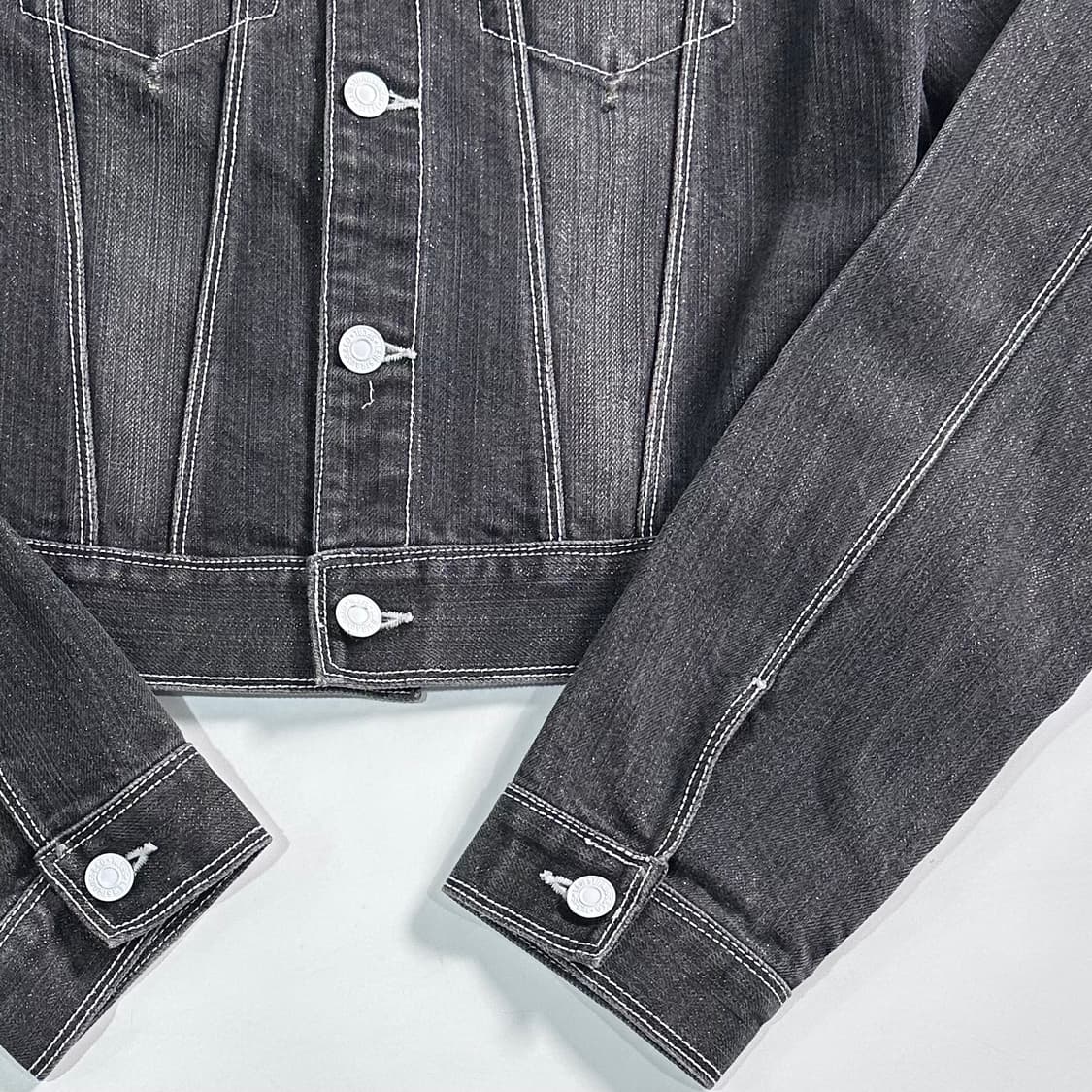 리바이스 우먼스 흑청 데님 자켓   상품이미지4